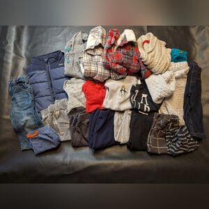 Baby & Toddler Clothing Lot - Mixed Neutrals with Red & Navy